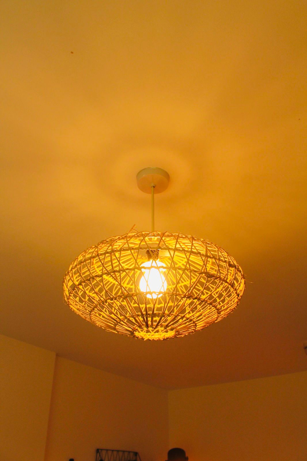 Rattan ceiling light