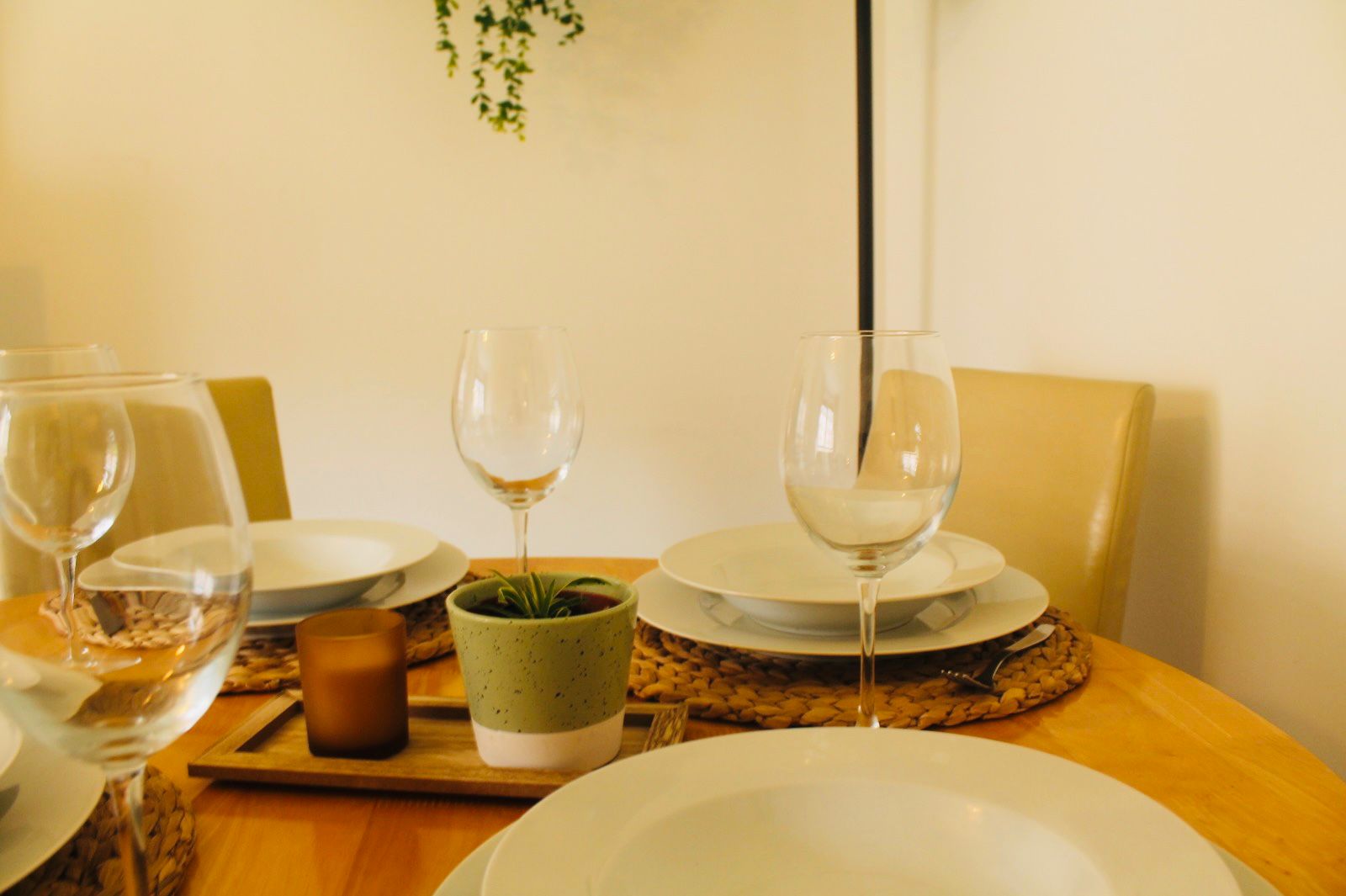 Dining table close up